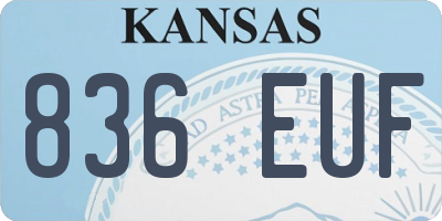 KS license plate 836EUF