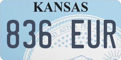 KS license plate 836EUR