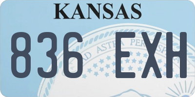 KS license plate 836EXH