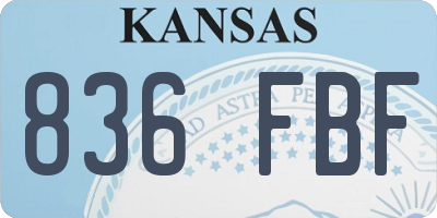 KS license plate 836FBF