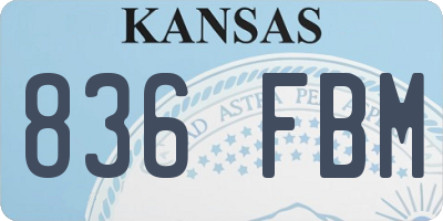 KS license plate 836FBM