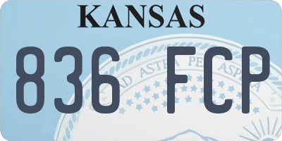 KS license plate 836FCP