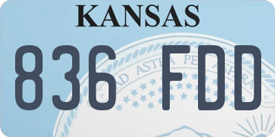 KS license plate 836FDD
