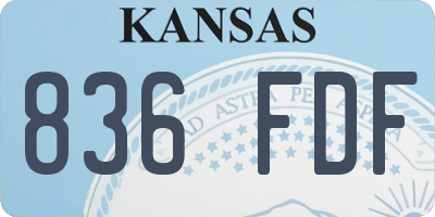 KS license plate 836FDF