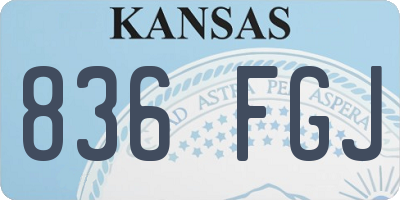 KS license plate 836FGJ