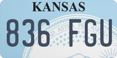 KS license plate 836FGU