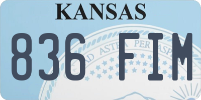 KS license plate 836FIM