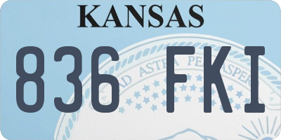 KS license plate 836FKI