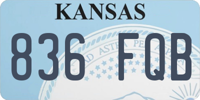 KS license plate 836FQB