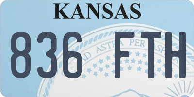 KS license plate 836FTH