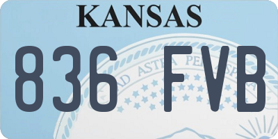 KS license plate 836FVB