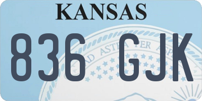 KS license plate 836GJK