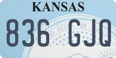 KS license plate 836GJQ
