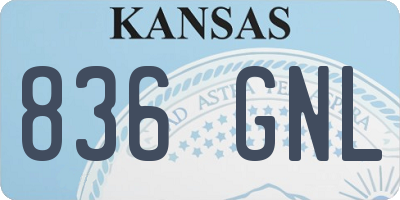 KS license plate 836GNL