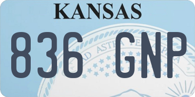KS license plate 836GNP