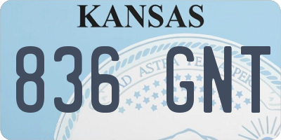 KS license plate 836GNT
