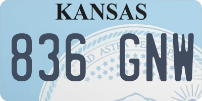 KS license plate 836GNW