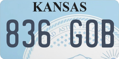 KS license plate 836GOB
