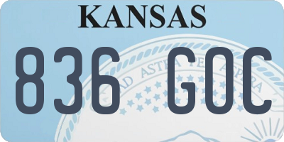 KS license plate 836GOC