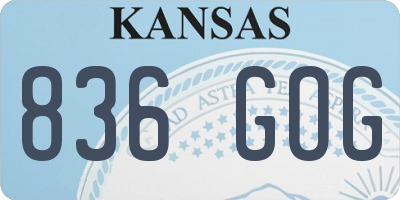 KS license plate 836GOG