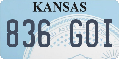 KS license plate 836GOI