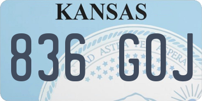 KS license plate 836GOJ