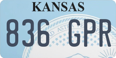 KS license plate 836GPR