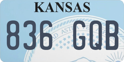 KS license plate 836GQB