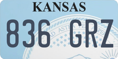 KS license plate 836GRZ