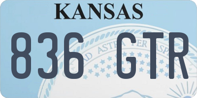 KS license plate 836GTR