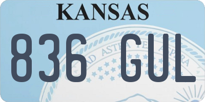 KS license plate 836GUL