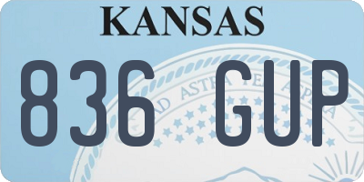 KS license plate 836GUP