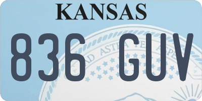 KS license plate 836GUV