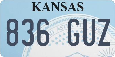 KS license plate 836GUZ