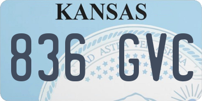 KS license plate 836GVC