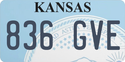 KS license plate 836GVE