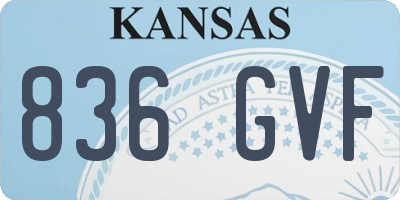 KS license plate 836GVF