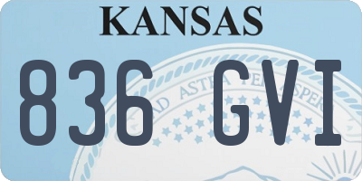 KS license plate 836GVI
