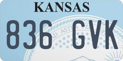KS license plate 836GVK