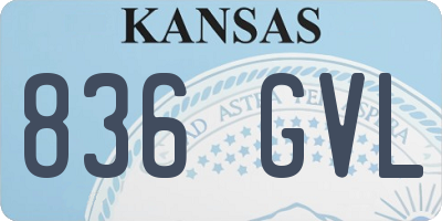 KS license plate 836GVL