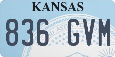 KS license plate 836GVM