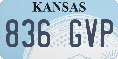 KS license plate 836GVP