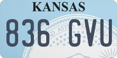 KS license plate 836GVU