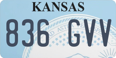 KS license plate 836GVV
