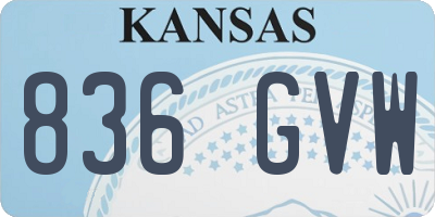 KS license plate 836GVW