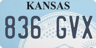 KS license plate 836GVX