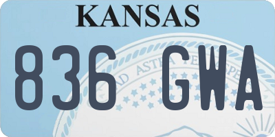 KS license plate 836GWA
