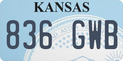 KS license plate 836GWB