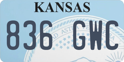 KS license plate 836GWC