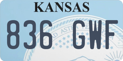 KS license plate 836GWF